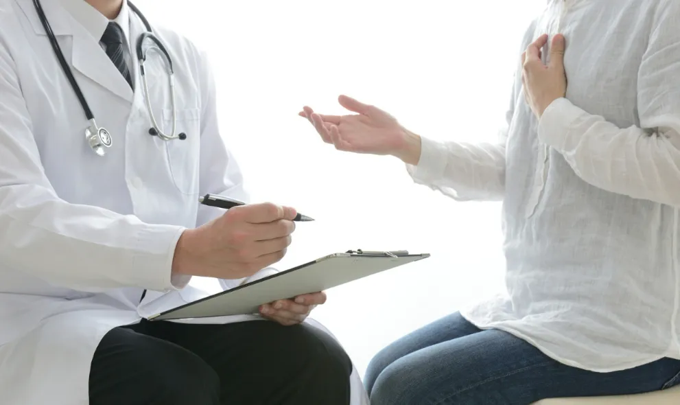 Doctor assessing a patient