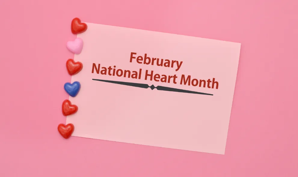 February National Heart Month sign